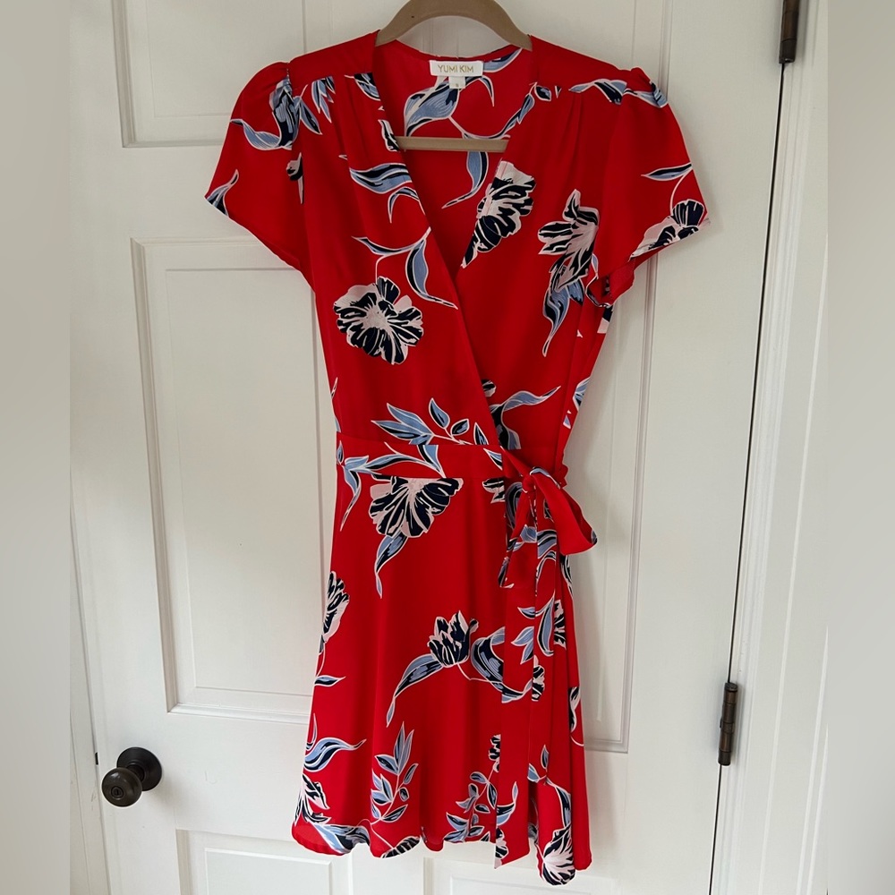 Silk Red Yumi Kim Kennedy wrap dress size S